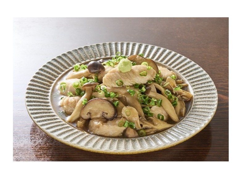 鶏むね肉と木の子の治部煮風の完成後写真